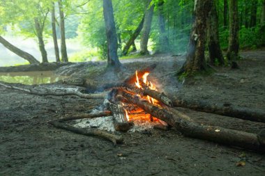 Ormanda kamp ateşi. Ermenistan