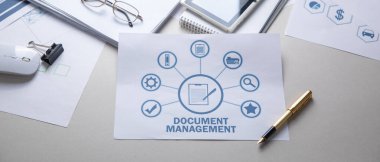 Belge Yönetimi konsepti. İş için. Finans