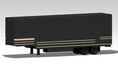 truck isolated on white background 3 d rendering - illustration