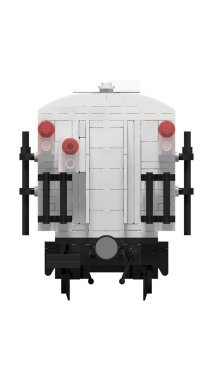 Beyaz arkaplanı olan 3 boyutlu bir benzin deposu.