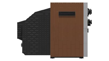 beyaz arkaplanda izole edilmiş siyah beyaz film makarası