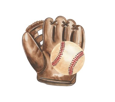 Bir beyzbol eldiveni, parlak ve açık bir alanda düz bir yüzeye dayanır. Eldiven kullanım belirtileri gösteriyor ve bir günlük oyun için ipucu veriyor. Güneş ışığı eldivenin detaylarını güçlendirir.