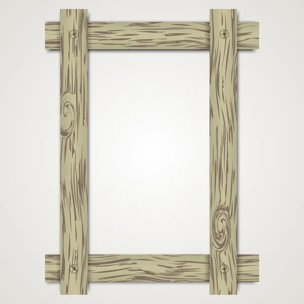 Parlak bir arka plan üzerinde izole ahşap çerçeve