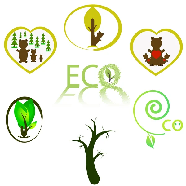 Conjunto de iconos de naturaleza simple. Icono de naturaleza universal para usar en la web — Archivo Imágenes Vectoriales