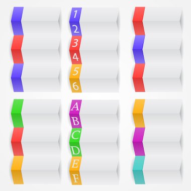 Katlanmış kağıt arka plan. Metin veya Infographic için şablon