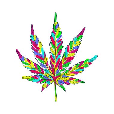 Kenevir pürüzsüz desen. Marihuana renkli yaprak