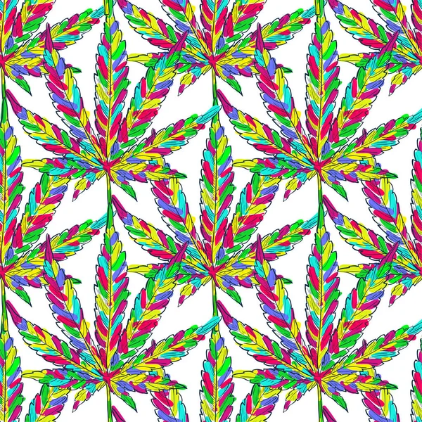 Kenevir pürüzsüz desen. Esrar yaprakları