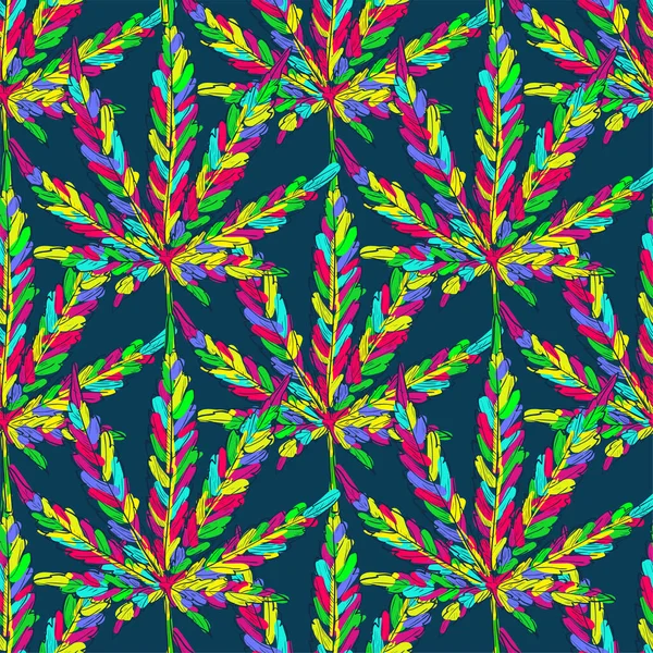 Kenevir pürüzsüz desen. Esrar yaprakları