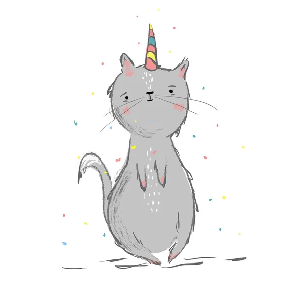 Şirin vektör caticorn vektör illüstrasyonu