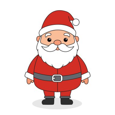 Cute Santa Claus isolated on a white background. Vector illustration. It can be used in web design, social media, and advertising.