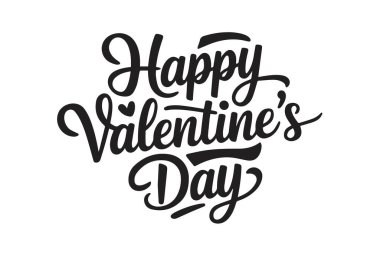 Sevgililer Günün kutlu olsun diye el yazısıyla yazılmış bir mesaj. Mektup. Renkli bayram afişi. Vektör çizimi. Tişörtlere baskı yapmak için kullanılabilir..