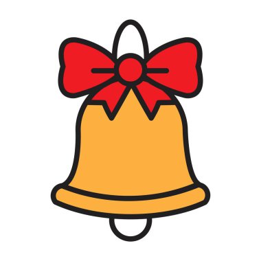 Renkli Noel çanı simgesi Vektör illüstrasyonu