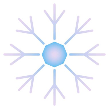 Gradient snowflake icon Christmas vector illustration