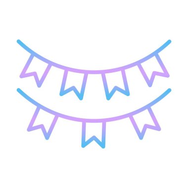 Gradyan Noel çelengi ikonu vektör illüstrasyonu