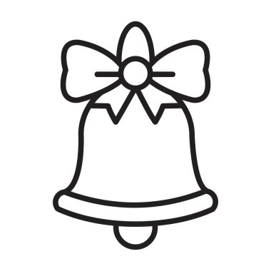 Satır Noel çanı ikonu vektör illüstrasyonu