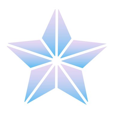 Gradyan Noel yıldızı ikon vektör çizimi. 