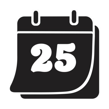 Noel takvimi katı simgesi, vektör illüstrasyonu