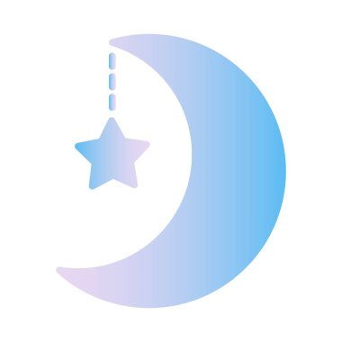 Yükselen hilal ikonu. Vektör illüstrasyonu