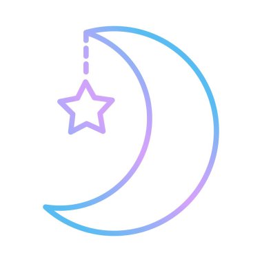 Yükselen hilal ikonu. Vektör illüstrasyonu