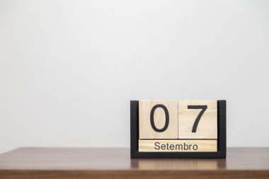 Tatil ve hatıra günleri olan özel takvim. 7 Eylül Brezilya Bağımsızlık Günü Tatili