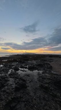 Portrane Plajında Huzurlu Sabah, Dublin, İrlanda