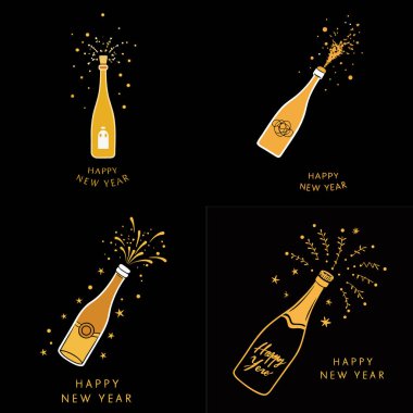 Altın kıvılcım Şampanya Kutlaması