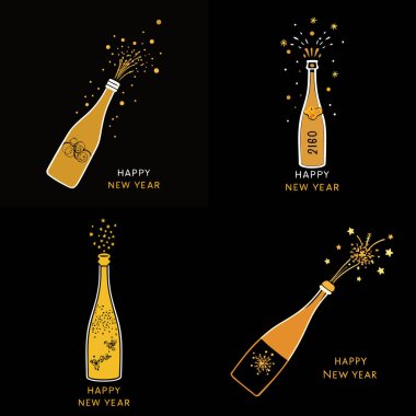 Altın kıvılcım Şampanya Kutlaması