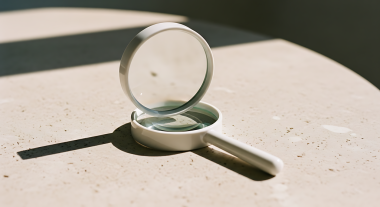 Beyaz arka planda cam şişe, gölgeler, güneş ışığı ve gölgeler..