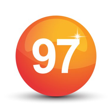 3D daire turuncu numara