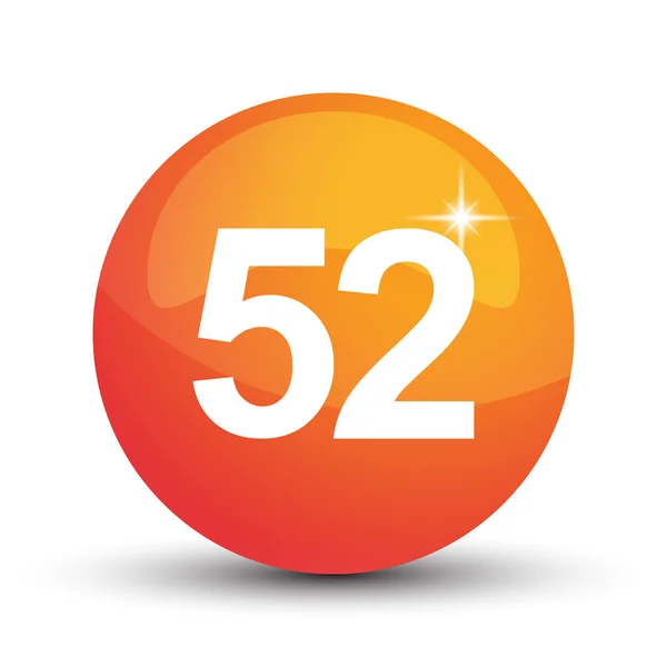 Number 3d circle orange — Stock Vector