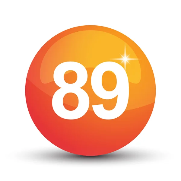 เลขที่ 3d วงกลมสีส้ม — ภาพเวกเตอร์สต็อก