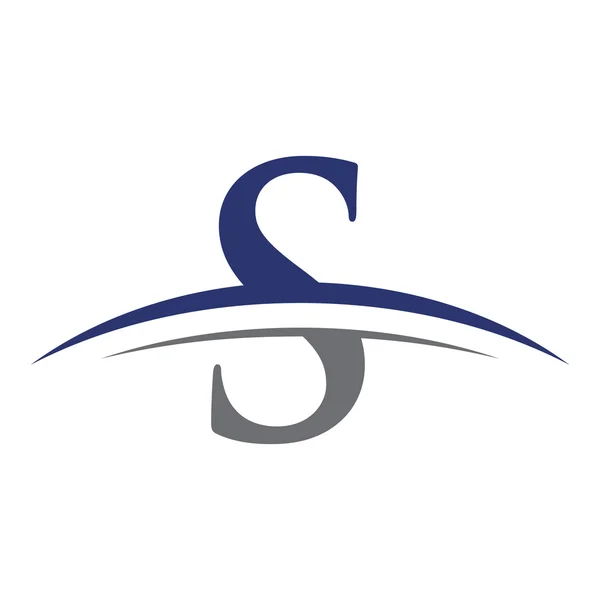 Начальный логотип буквы swoosh — стоковый вектор