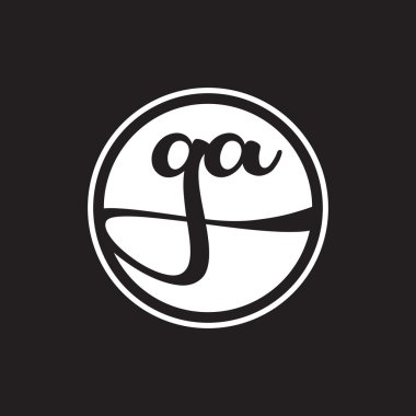 İlk harf logo daire halkası ile