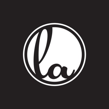 İlk harf logo daire halkası ile