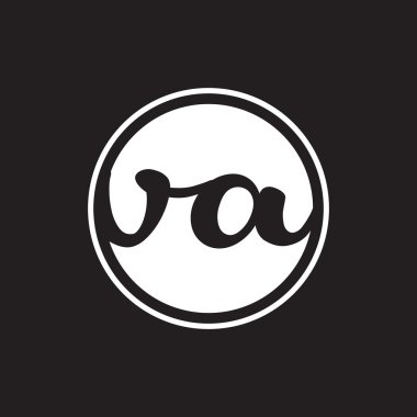 İlk harf logo daire halkası ile