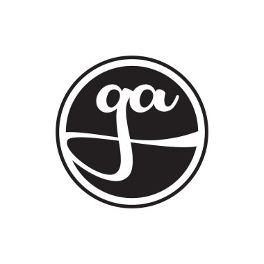 İlk harf logo daire halkası ile