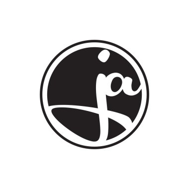 İlk harf logo daire halkası ile