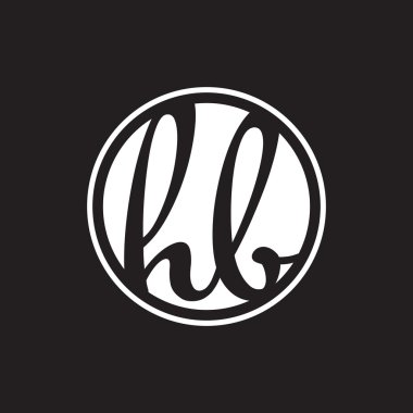 İlk harf logo daire halkası ile