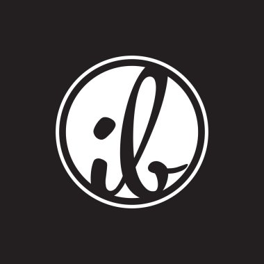 İlk harf logo daire halkası ile