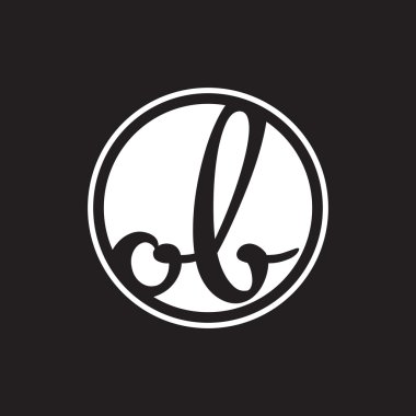 İlk harf logo daire halkası ile