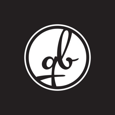 İlk harf logo daire halkası ile