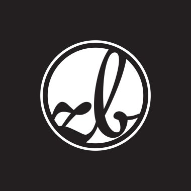 İlk harf logo daire halkası ile