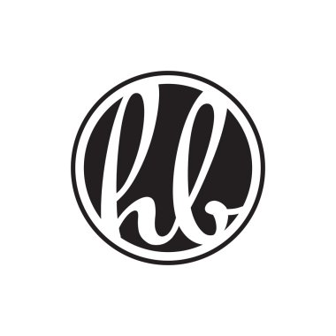 İlk harf logo daire halkası ile