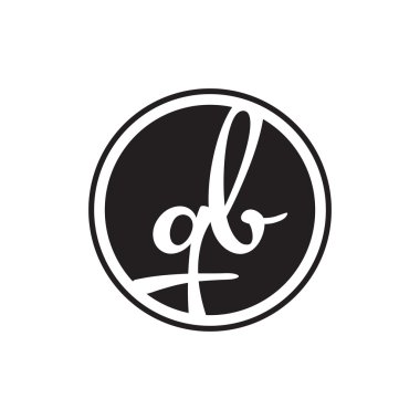 İlk harf logo daire halkası ile