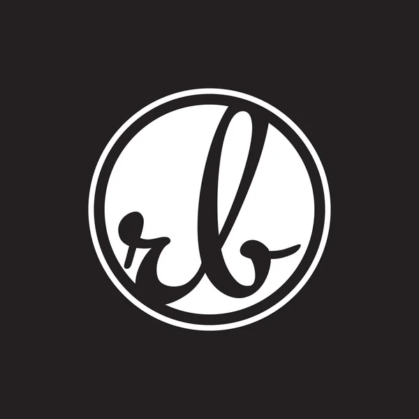 Eerste brief logo cirkel met ring — Stockvector