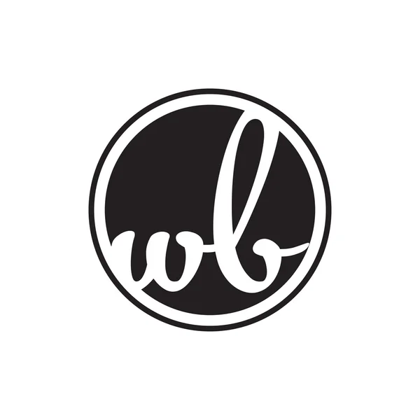 Círculo logotipo carta inicial com anel — Vetor de Stock