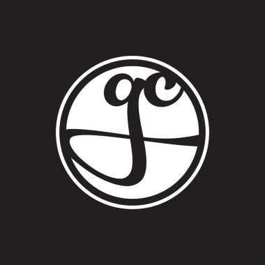 İlk harf logo daire halkası ile