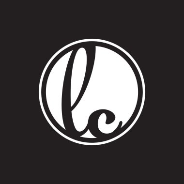 İlk harf logo daire halkası ile