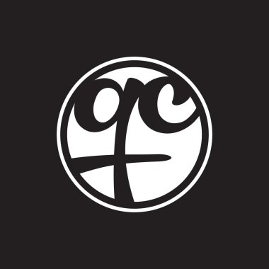 İlk harf logo daire halkası ile