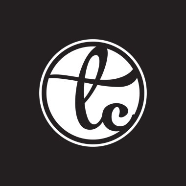 İlk harf logo daire halkası ile